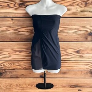 Spend Haute Contour black strapless fitted mini dress body wear S